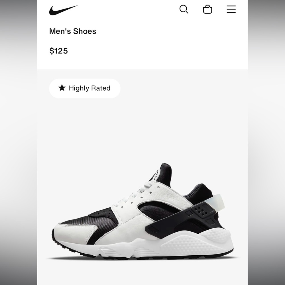 White and Black limited Nike Huraches